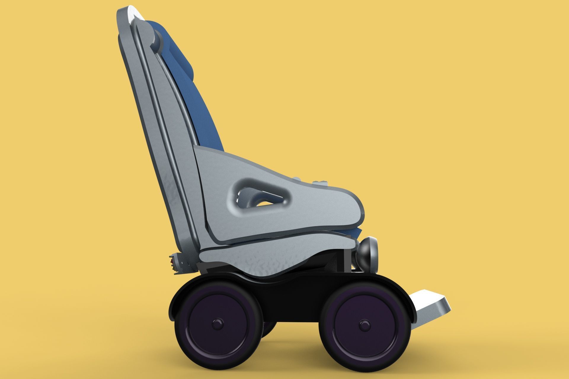 SELF-DRIVING SMART ELECTRIC WHEELCHAIR AUTONOMOUS ROBOT VEHICLE 3D model_11