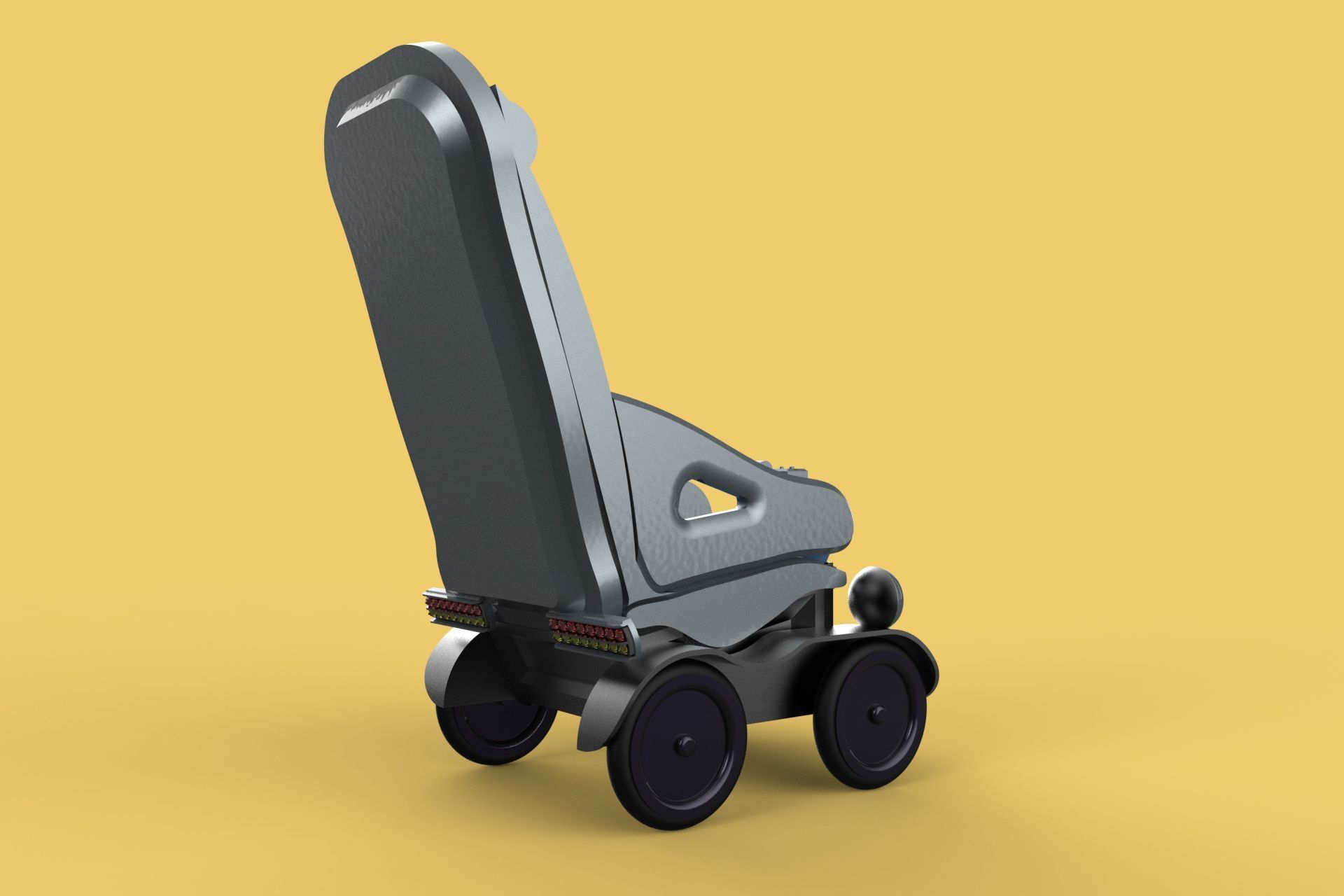 SELF-DRIVING SMART ELECTRIC WHEELCHAIR AUTONOMOUS ROBOT VEHICLE 3D model_10