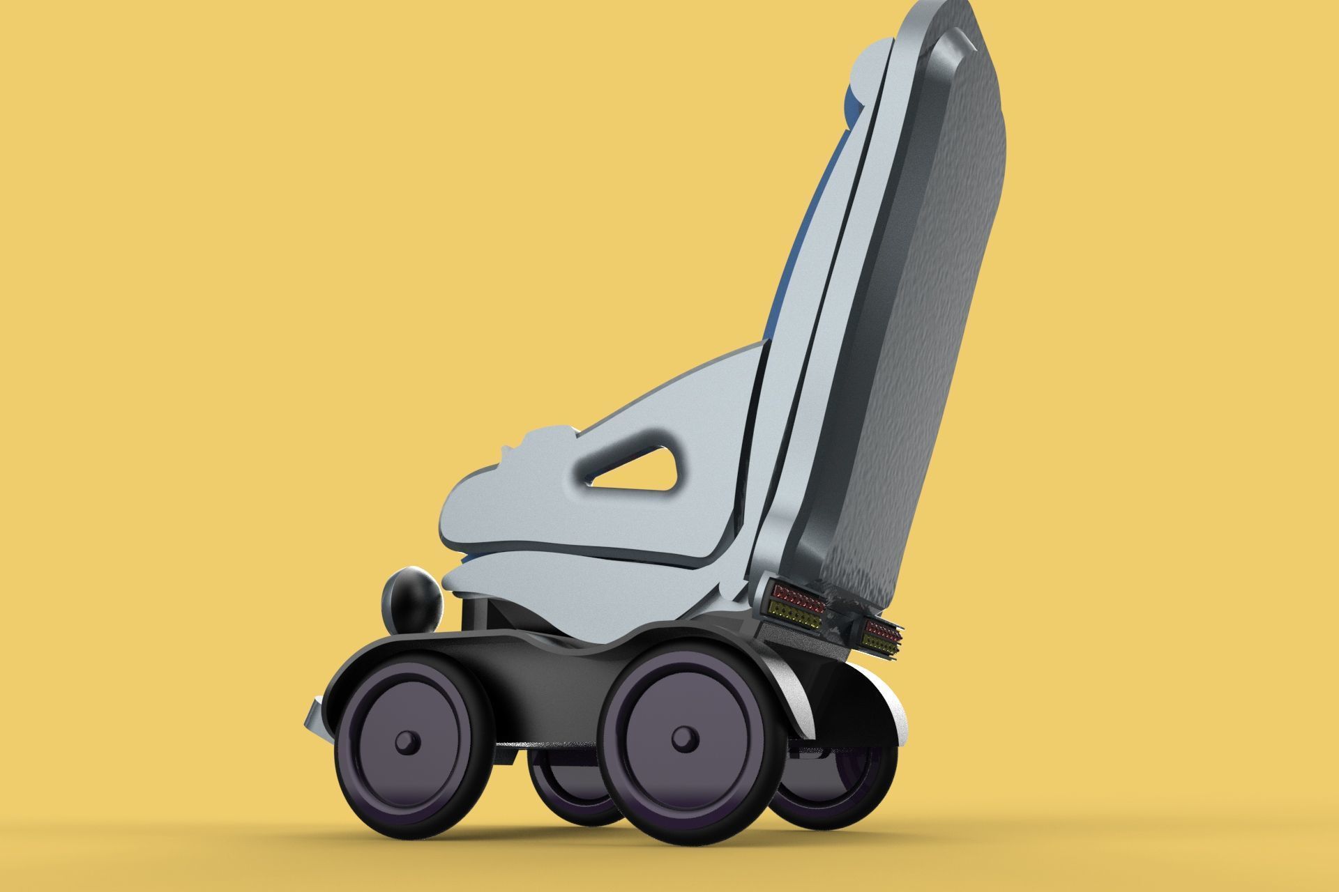 SELF-DRIVING SMART ELECTRIC WHEELCHAIR AUTONOMOUS ROBOT VEHICLE 3D model_14