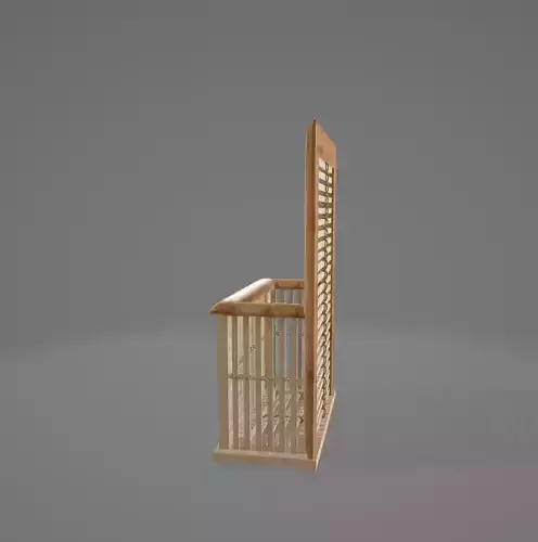 Wooden Home decorative 3d model