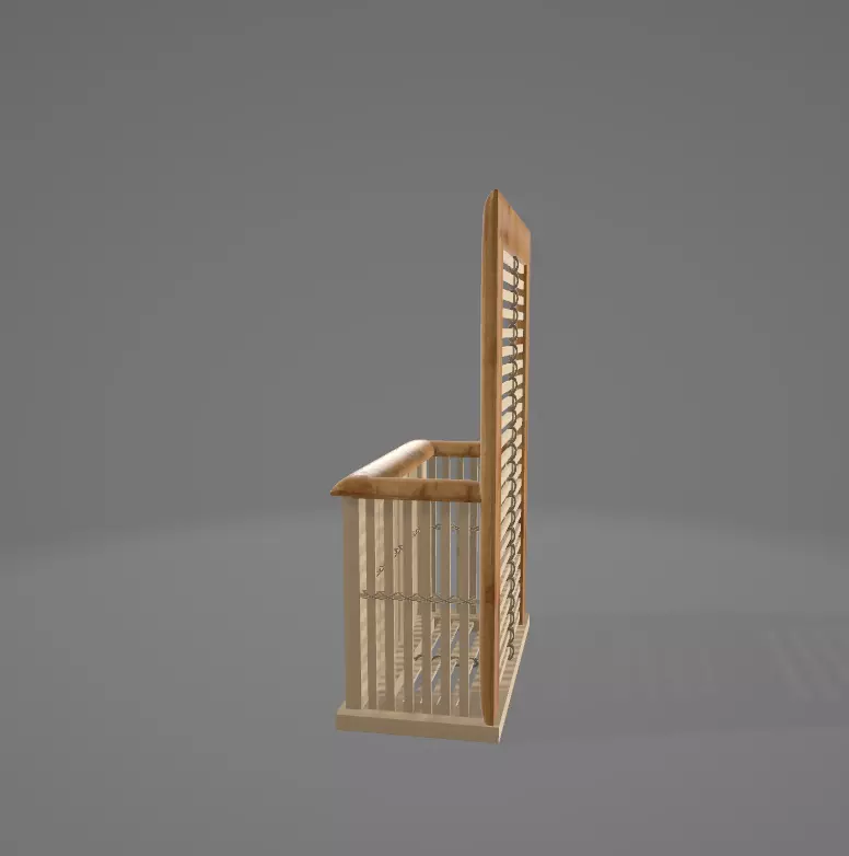 Wooden Home decorative 3d model 3D model_0