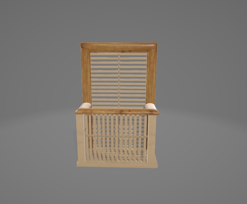 Wooden Home decorative 3d model 3D model_1