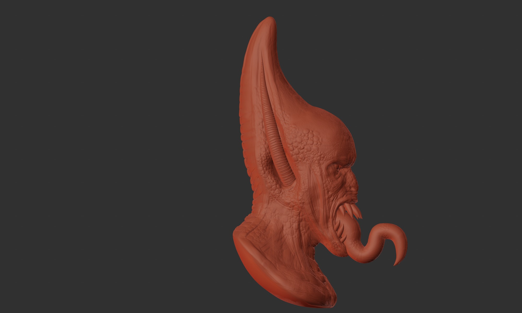 Tongue Demon - Highly Detailed STL for 3D Printing 3D print model_1