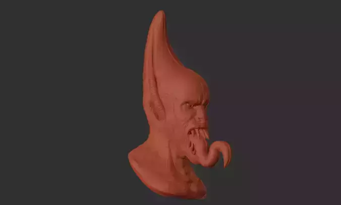 Tongue Demon - Highly Detailed STL for 3D Printing