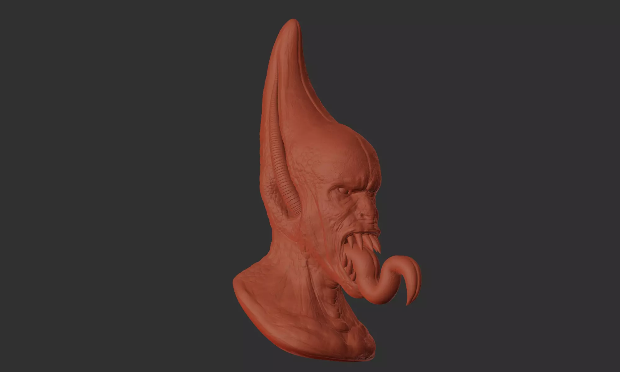 Tongue Demon - Highly Detailed STL for 3D Printing 3D print model_0