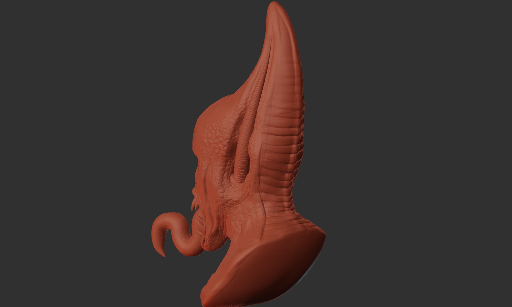 Tongue Demon - Highly Detailed STL for 3D Printing 3D print model_2