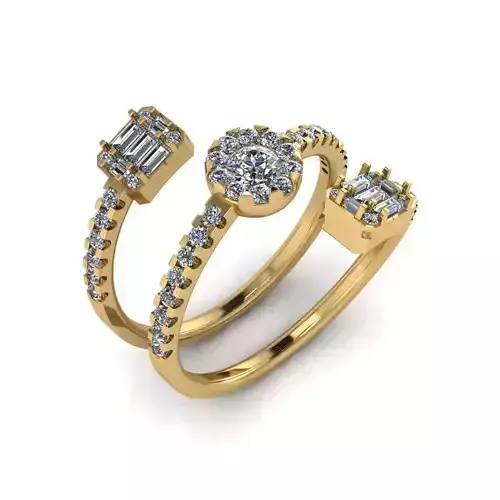 Jewelry 3D Models with render and 3dm  stl - R-01