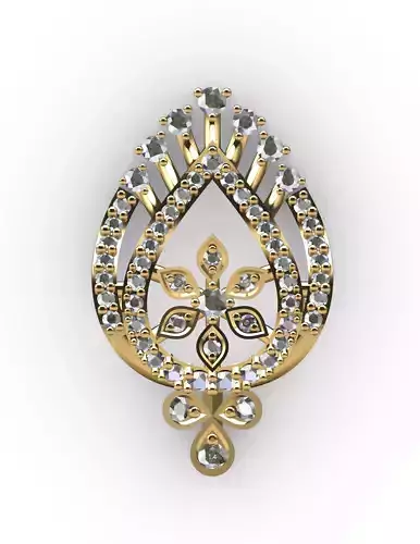 LETEST STYLE DROP SHAPE DIAMOND  PENDENT 
