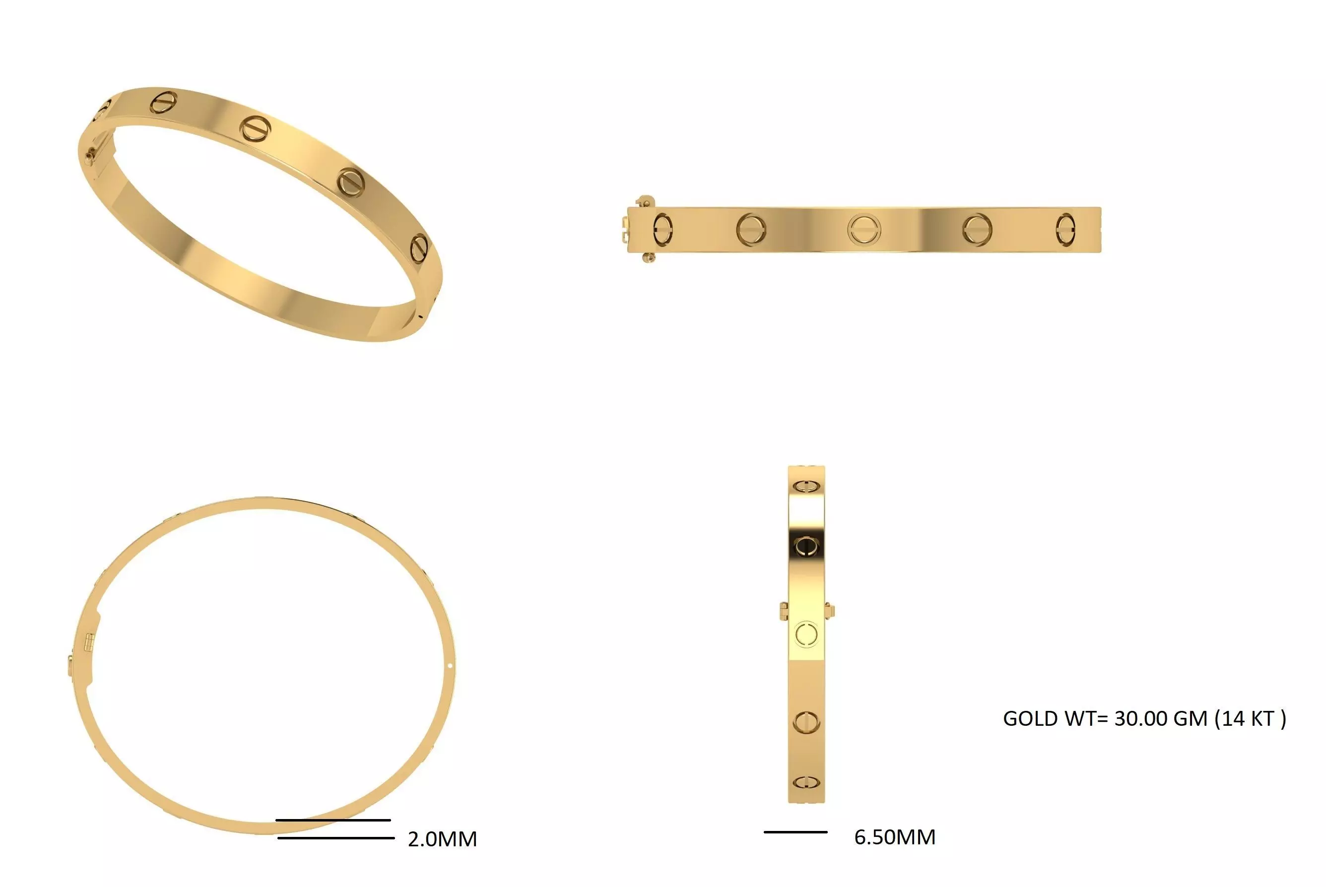 Love Bracelet ready STL model for print 3D print model_0