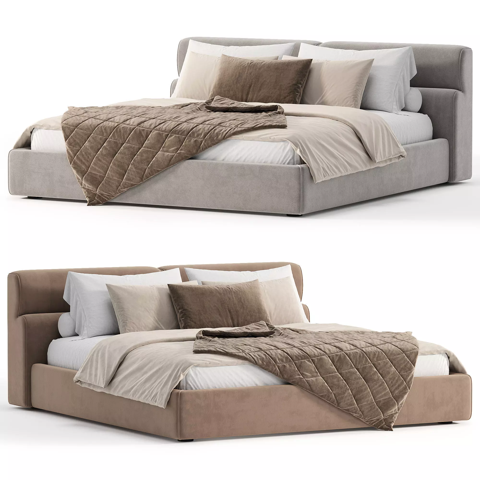 Bed CASCADE 220 2 3D model_0