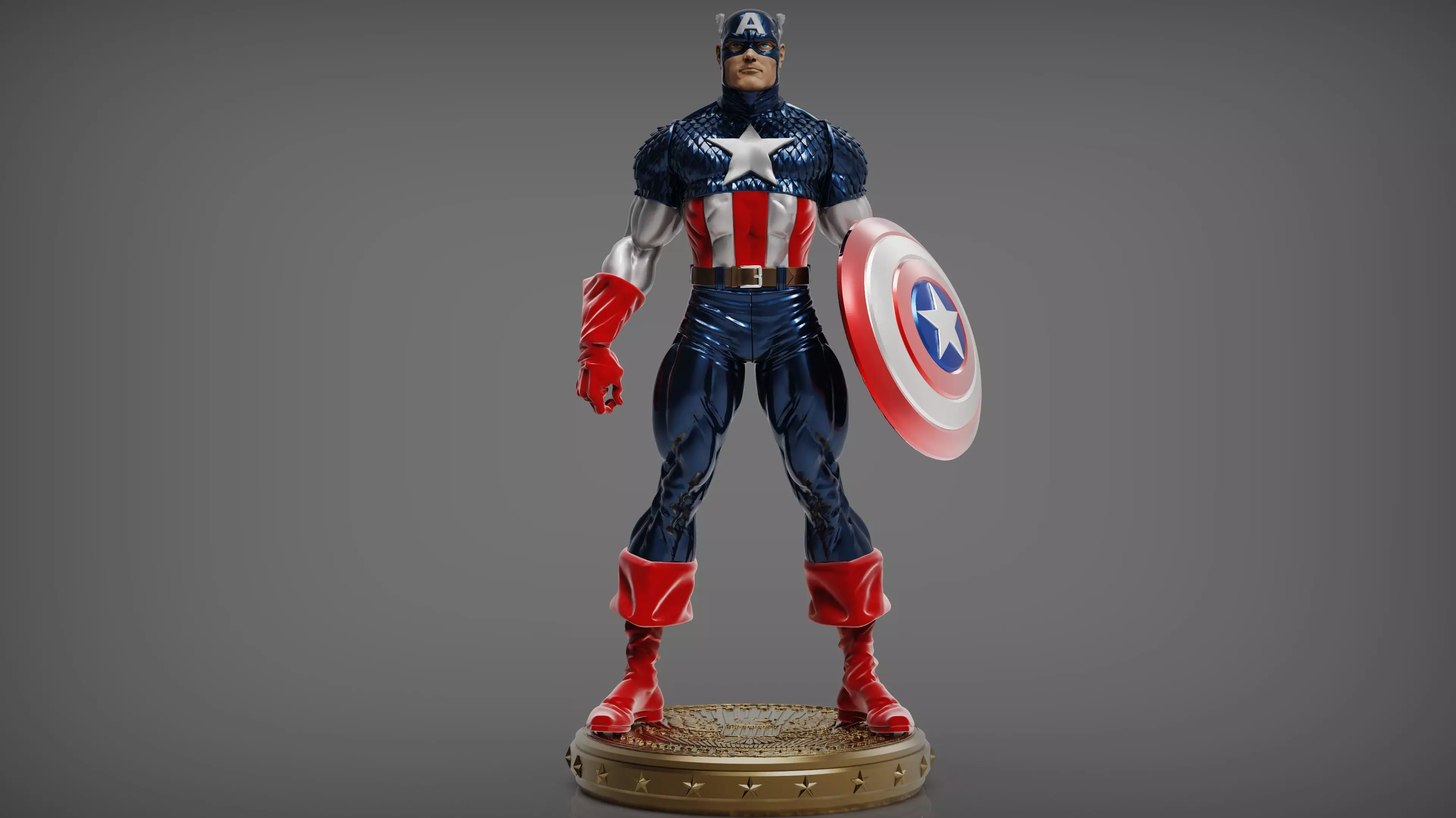 Captain America 3D print model_0