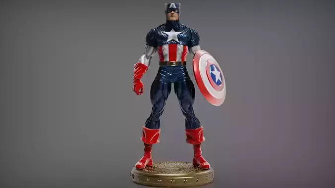 Captain America 3D print model