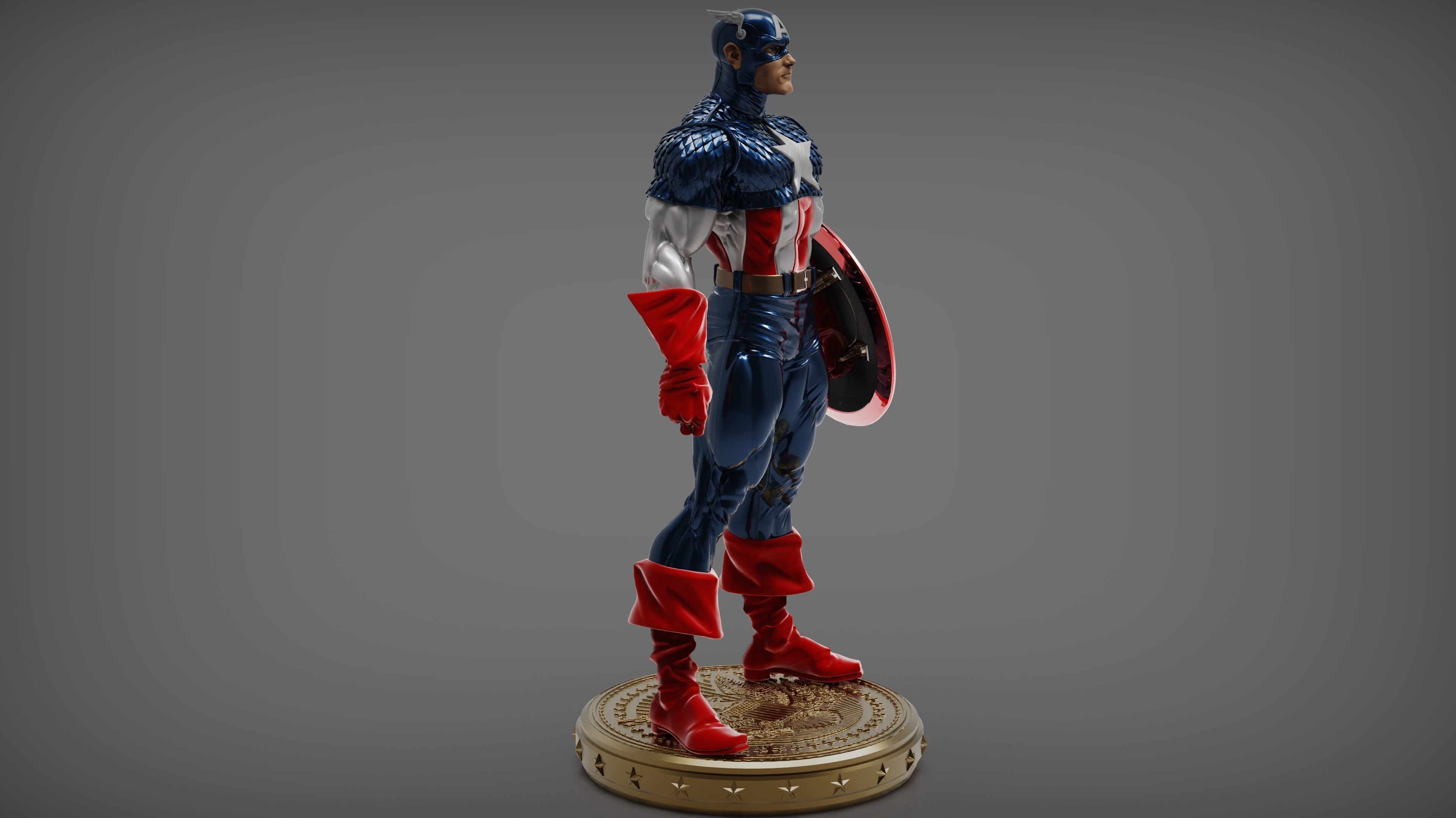 Captain America 3D print model_1
