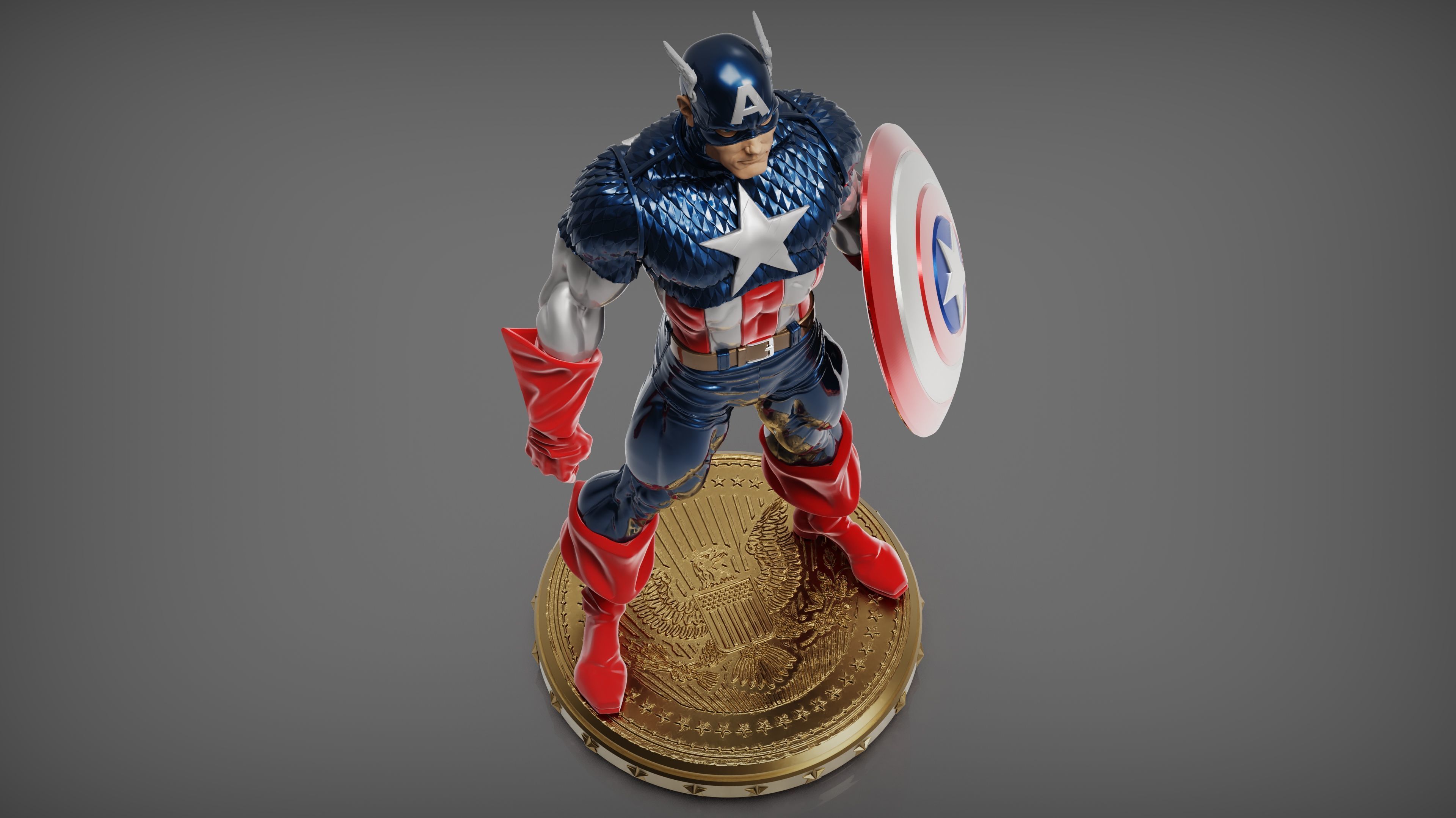Captain America 3D print model_4