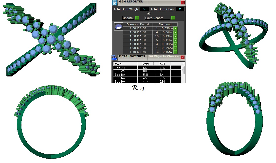Jewelry 3D Models with render and 3dm stl -R-04 3D print model_3