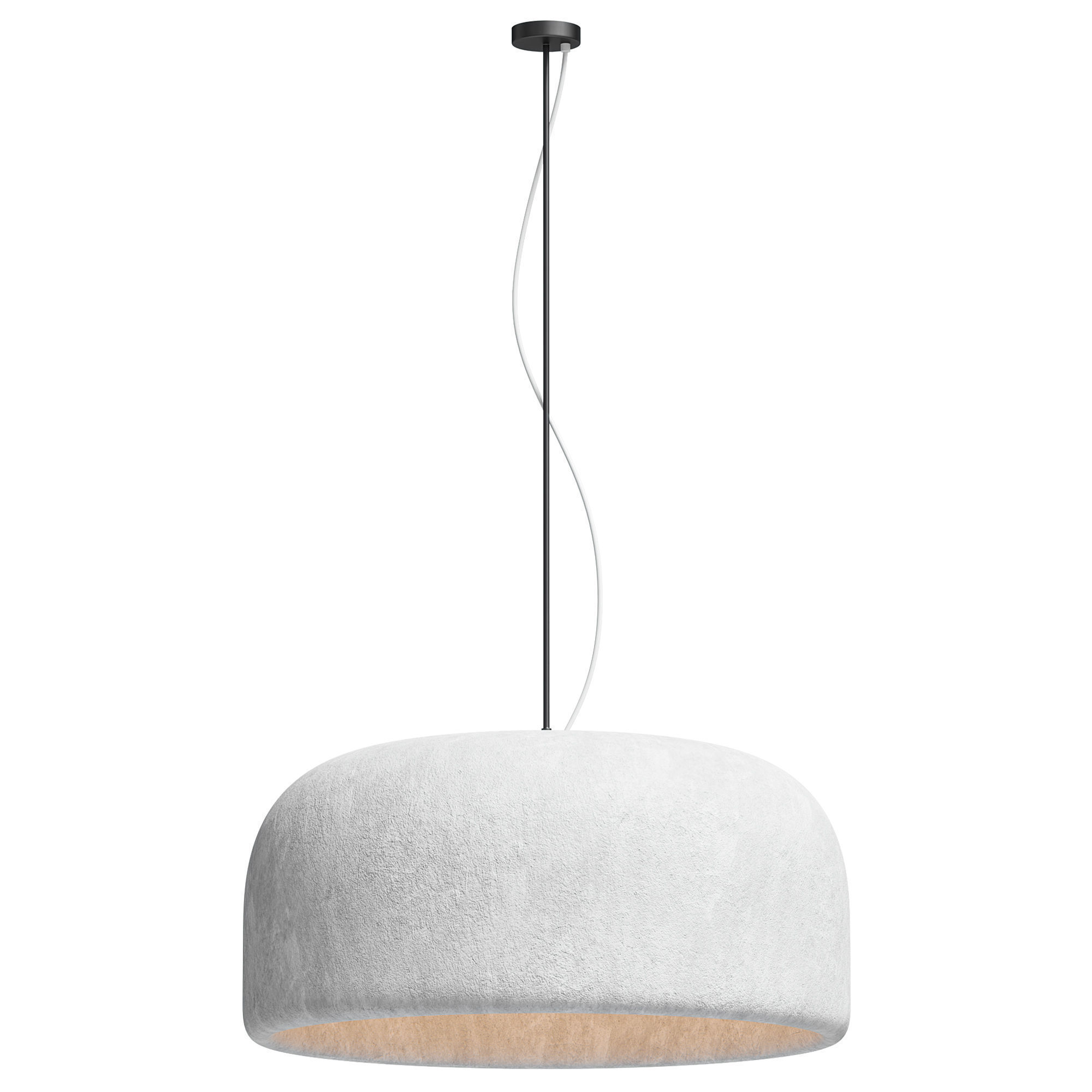 Japanese Wabi Sabi Pendant Lamp 3 shapes 3D model_2