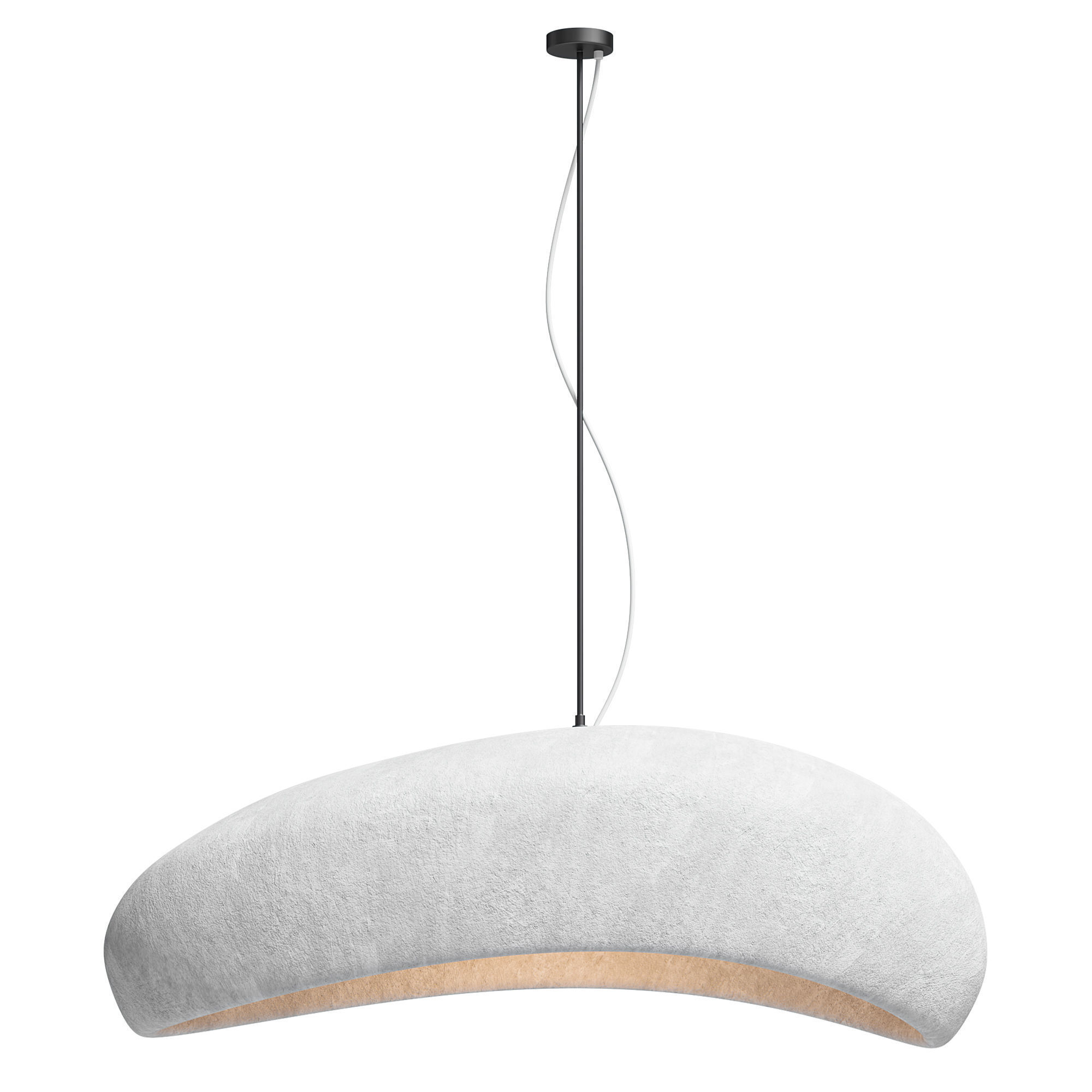 Japanese Wabi Sabi Pendant Lamp 3 shapes 3D model_1