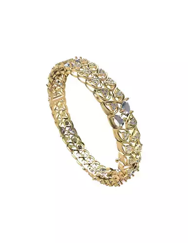 MORDERN STYLE BANGLE BRESLET WITH COLOR STONE 