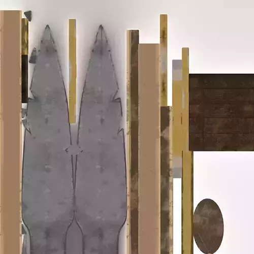 Stylized obsolete knife Low-poly 3D model