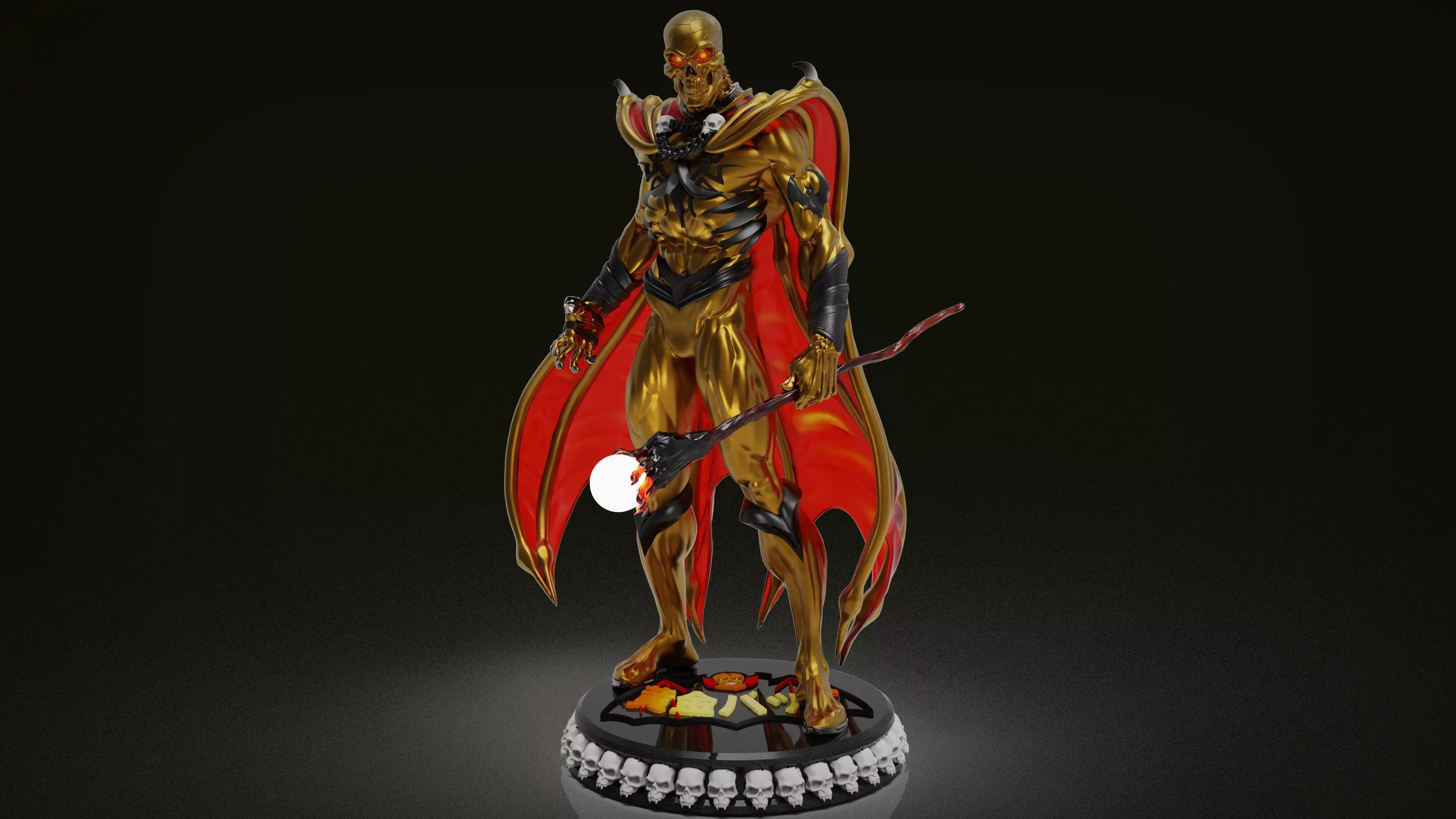 Golden Bat 3D print model_0