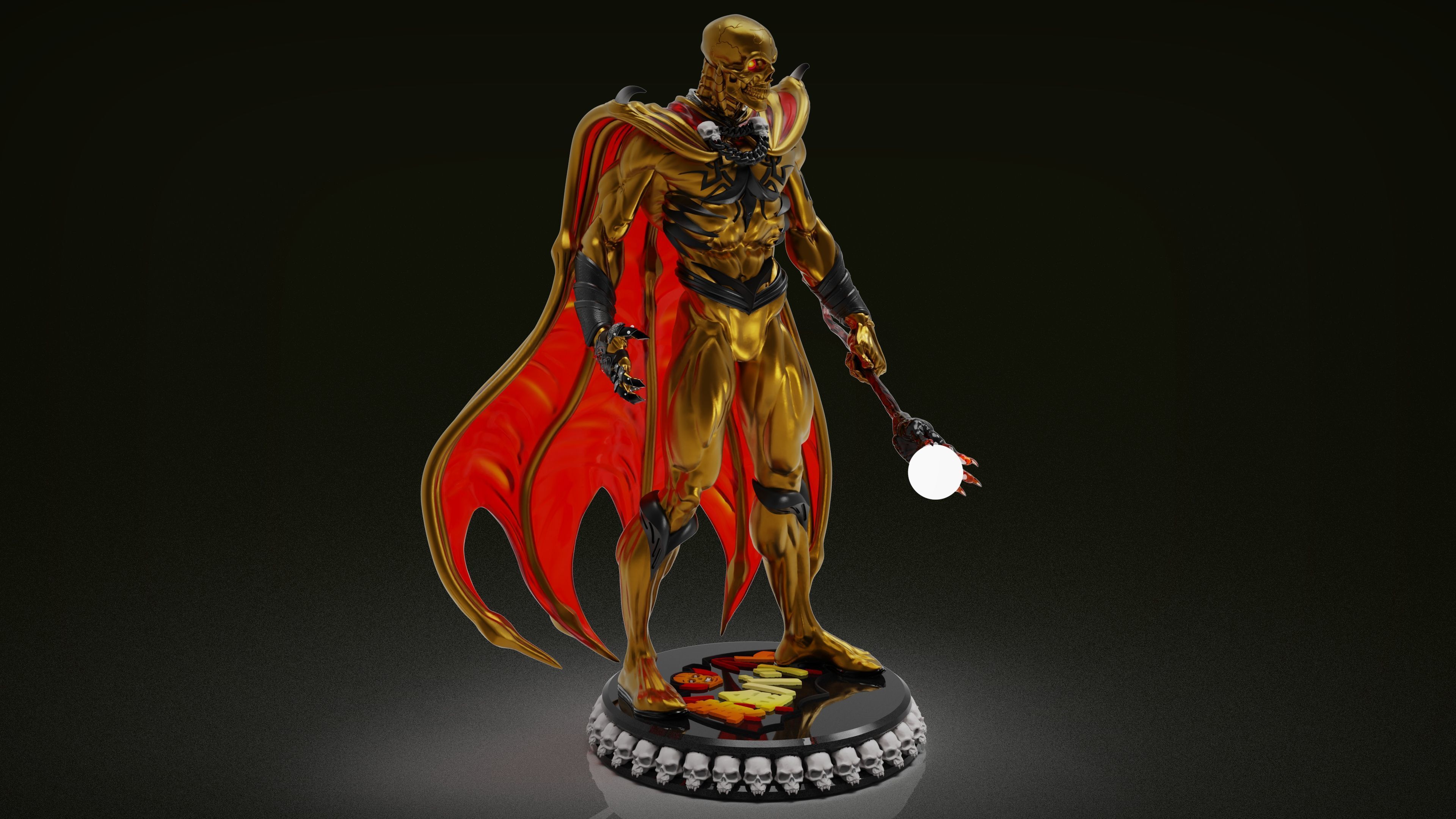 Golden Bat 3D print model_1