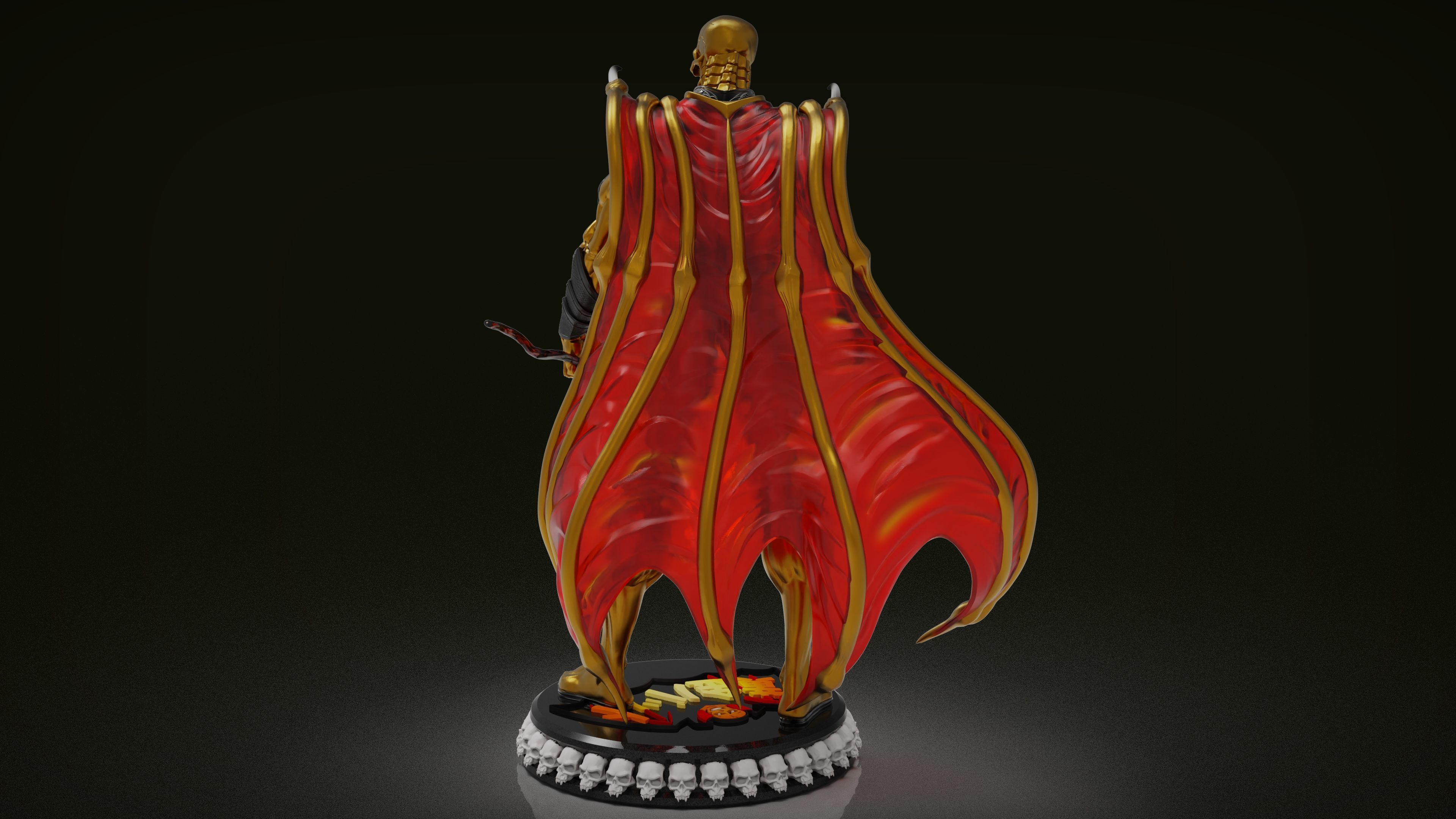 Golden Bat 3D print model_2
