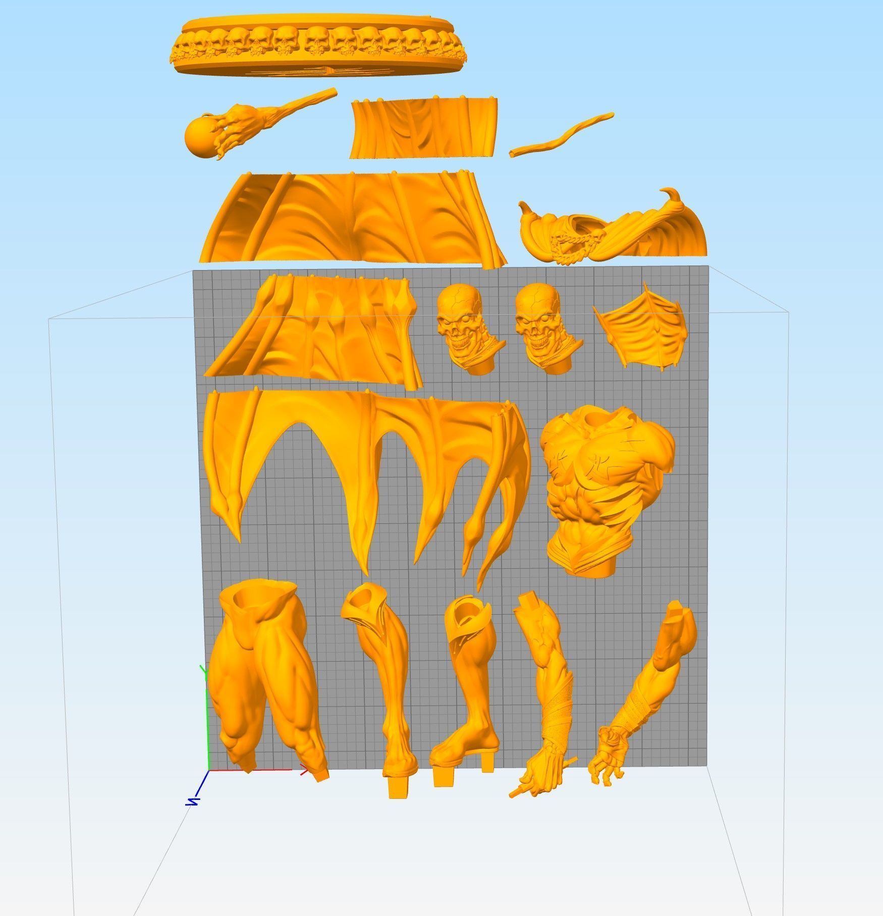 Golden Bat 3D print model_6