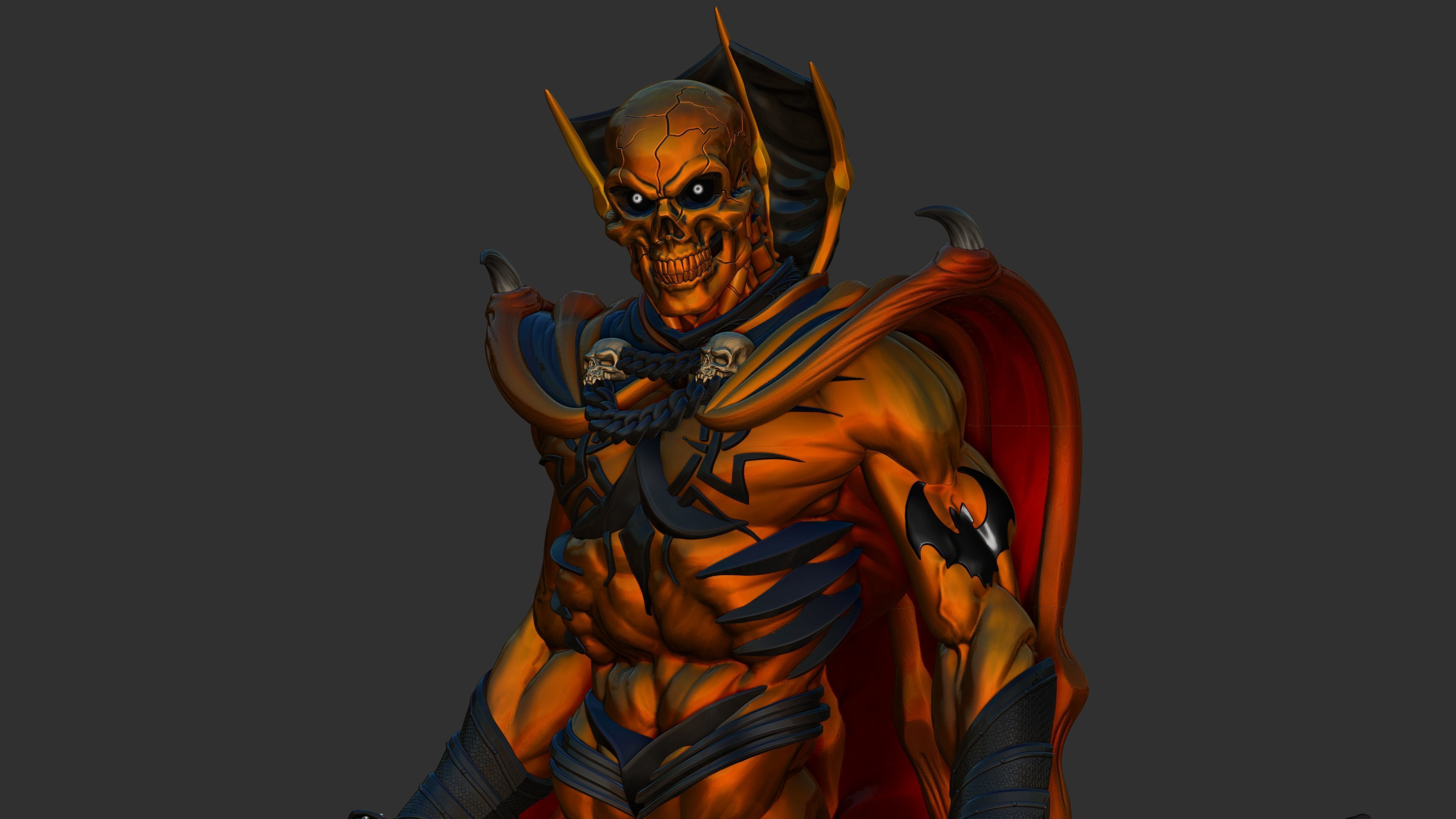 Golden Bat 3D print model_5