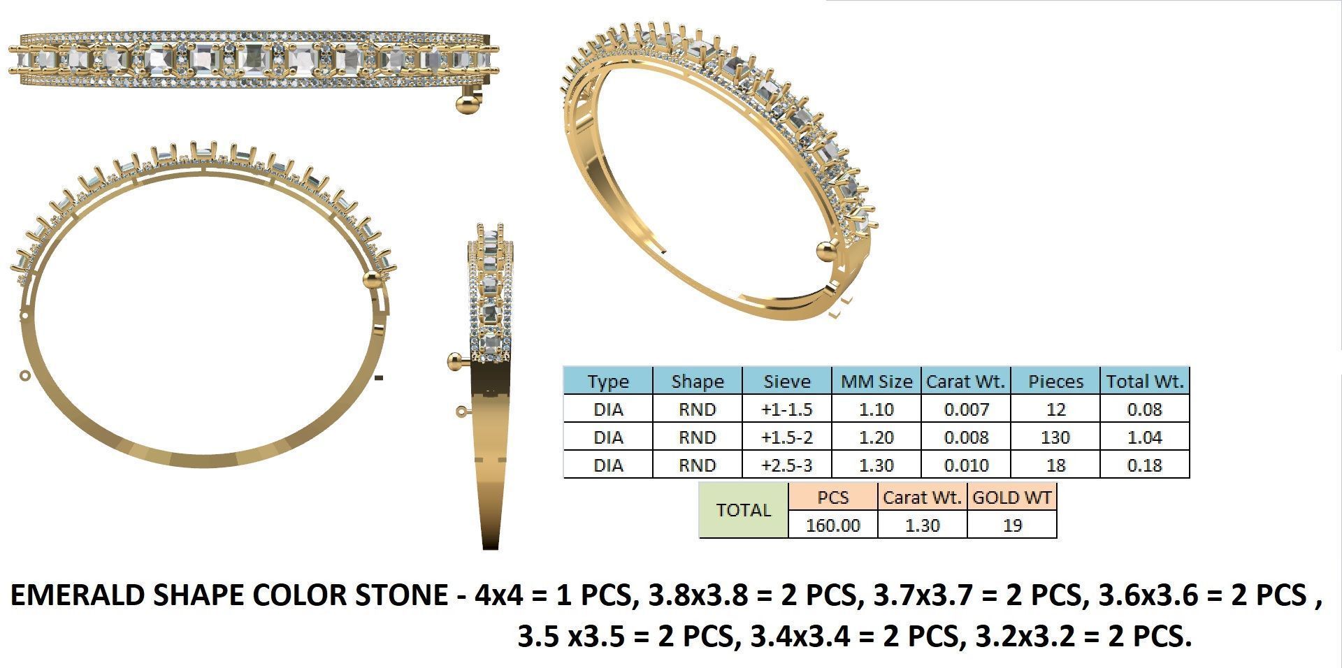 SIMPLEY STYLISH BRESLET 3D print model_4