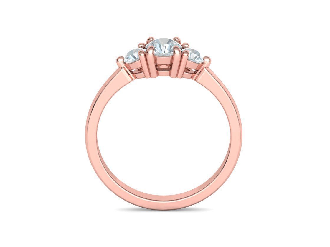 3 Stone 2 Promise Rings Collection Engagement 3dmodels _18