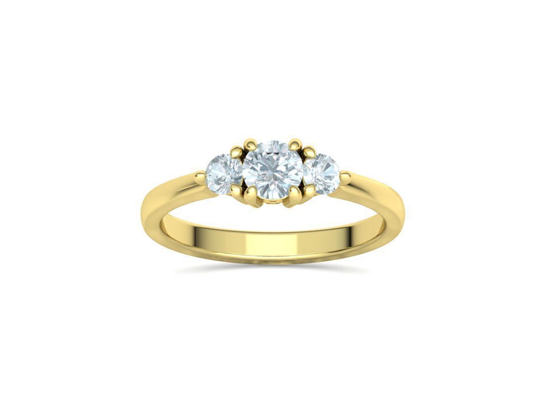 3 Stone 2 Promise Rings Collection Engagement 3dmodels _16