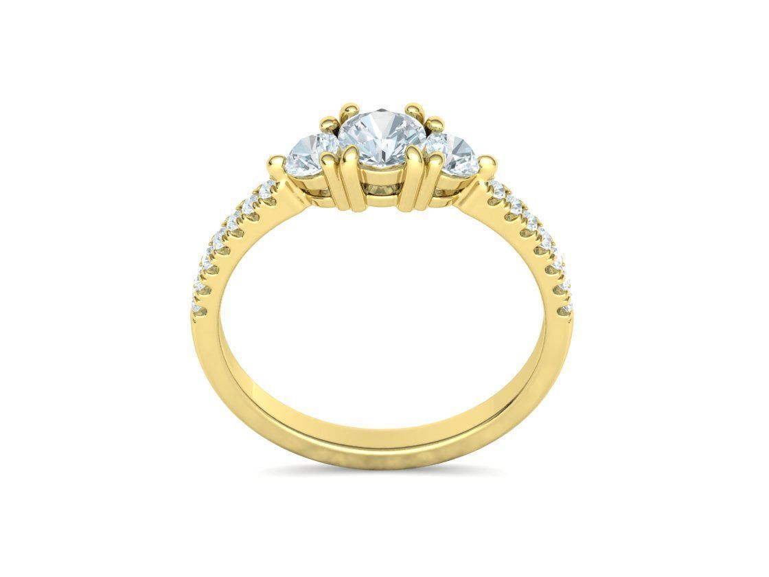 3 Stone 2 Promise Rings Collection Engagement 3dmodels _38