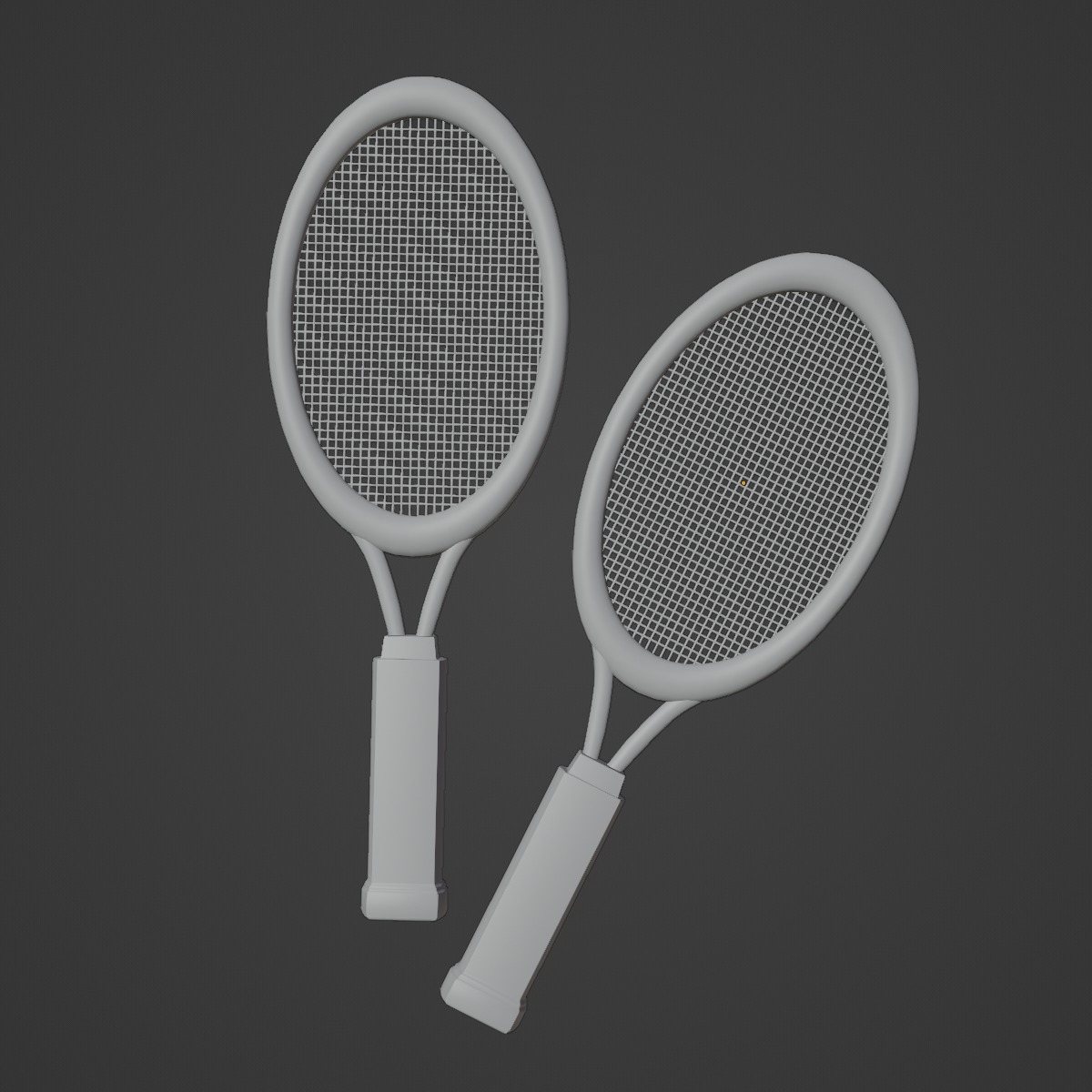Tennis Racket 05 Low-poly 3D model_9