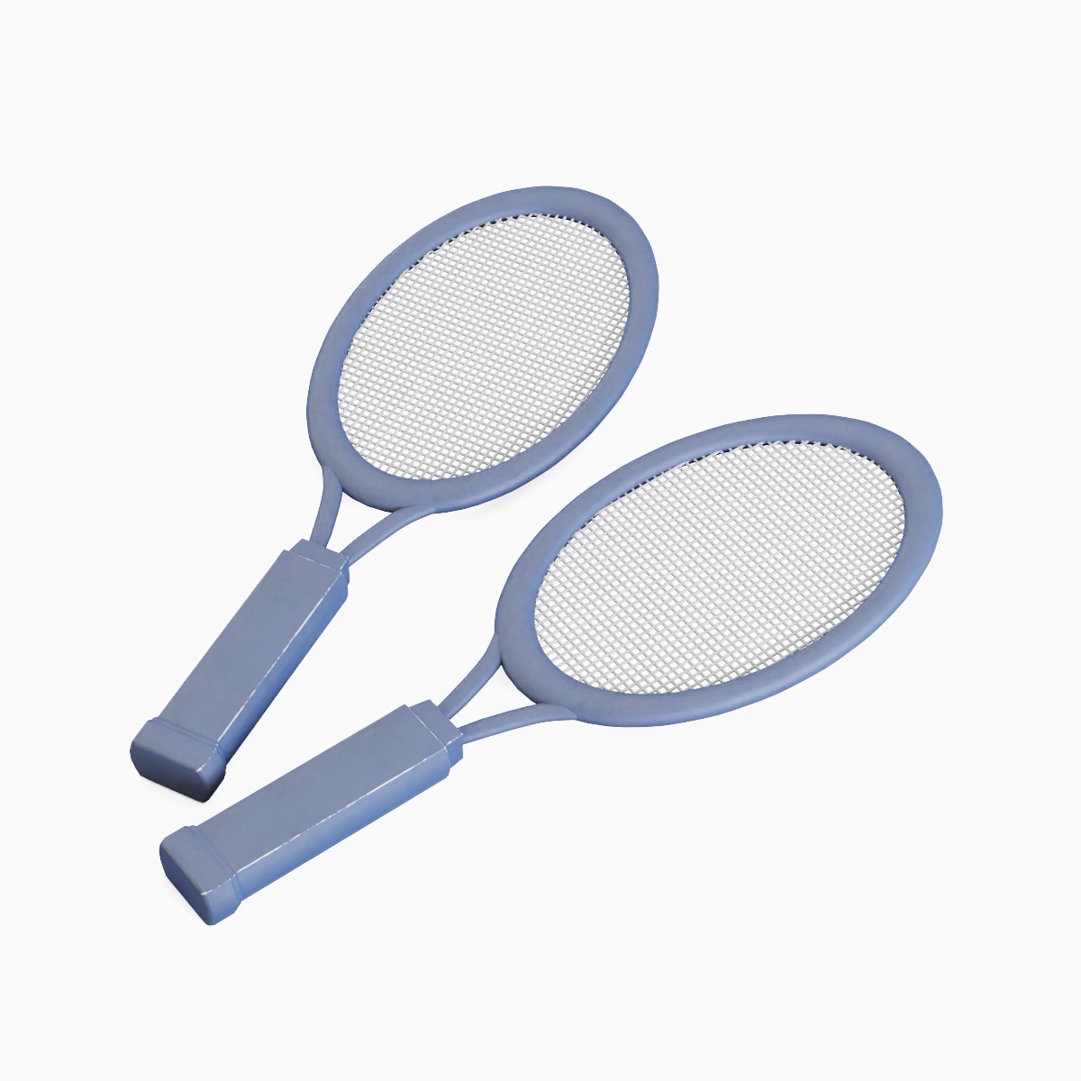 Tennis Racket 05 Low-poly 3D model_3