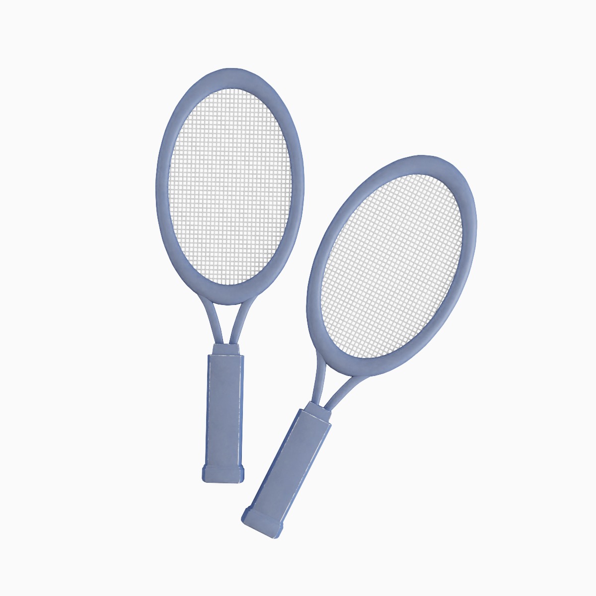Tennis Racket 05 Low-poly 3D model_4