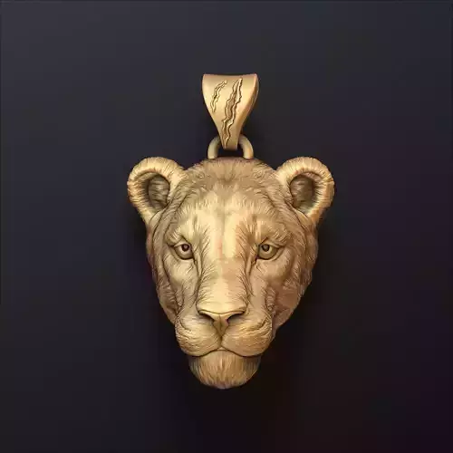 Lioness Pendant 3D print model