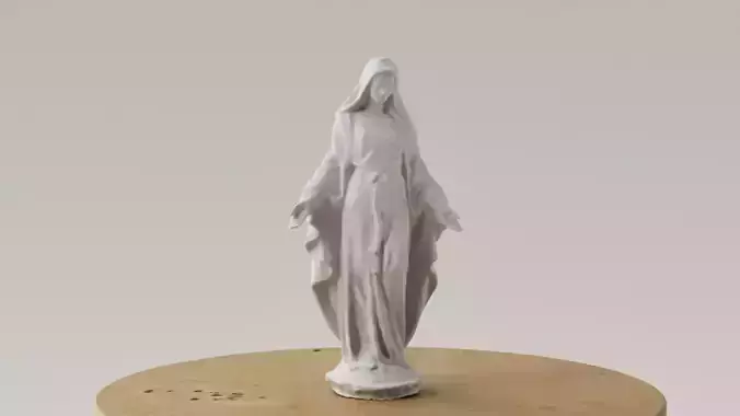 Escultura - Virgen Maria - low poly
