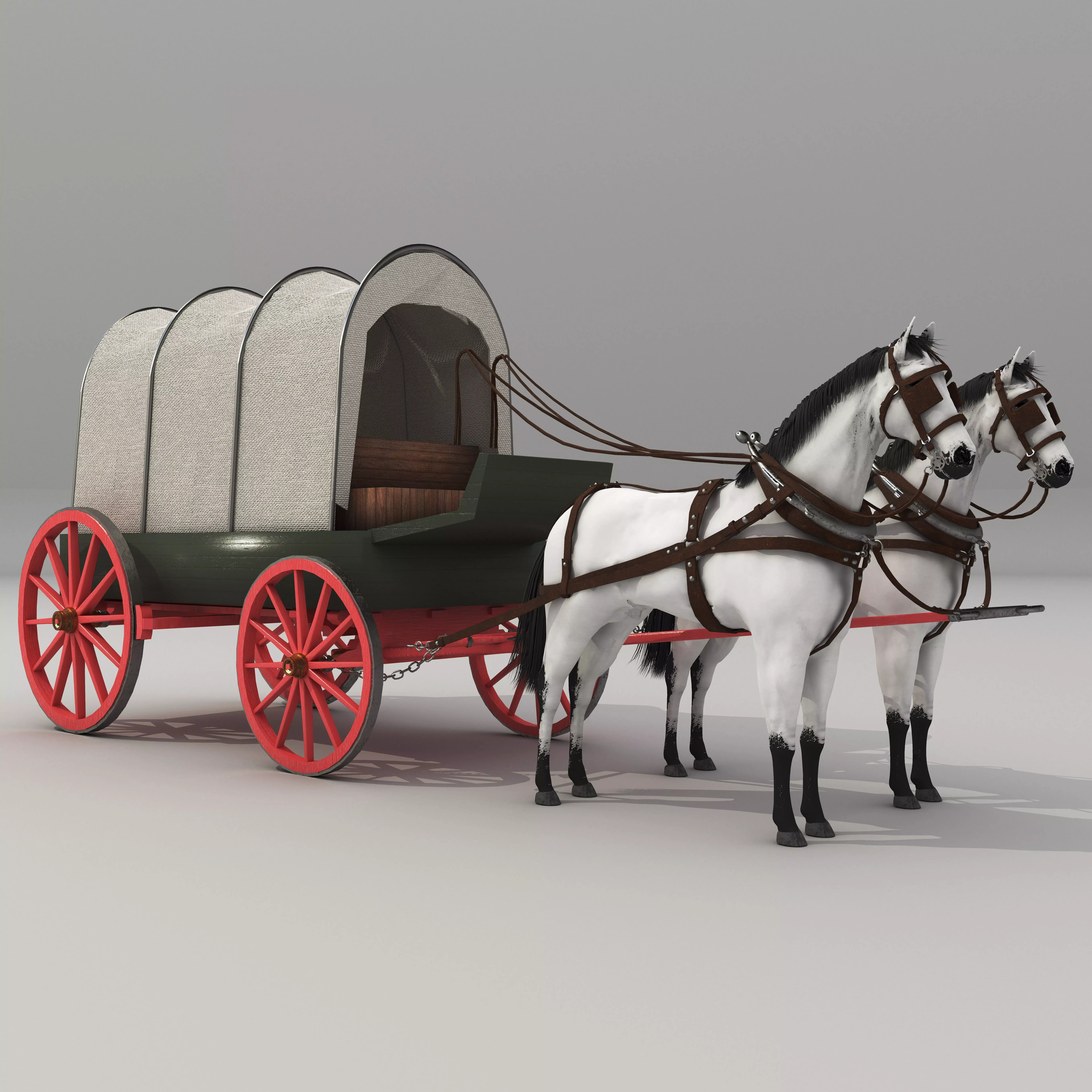 Covered Wagon 3D model