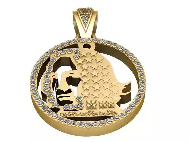 MAN FACE POINT PENDANT 3D PRINTABLE MODEL