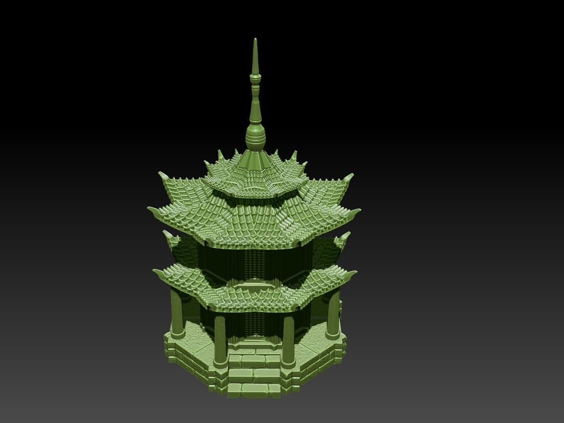 Chinese Pagoda 3D print model_1