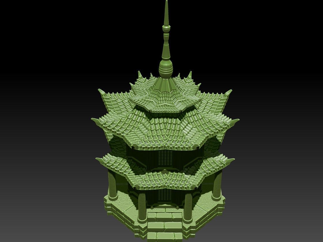 Chinese Pagoda 3D print model_2