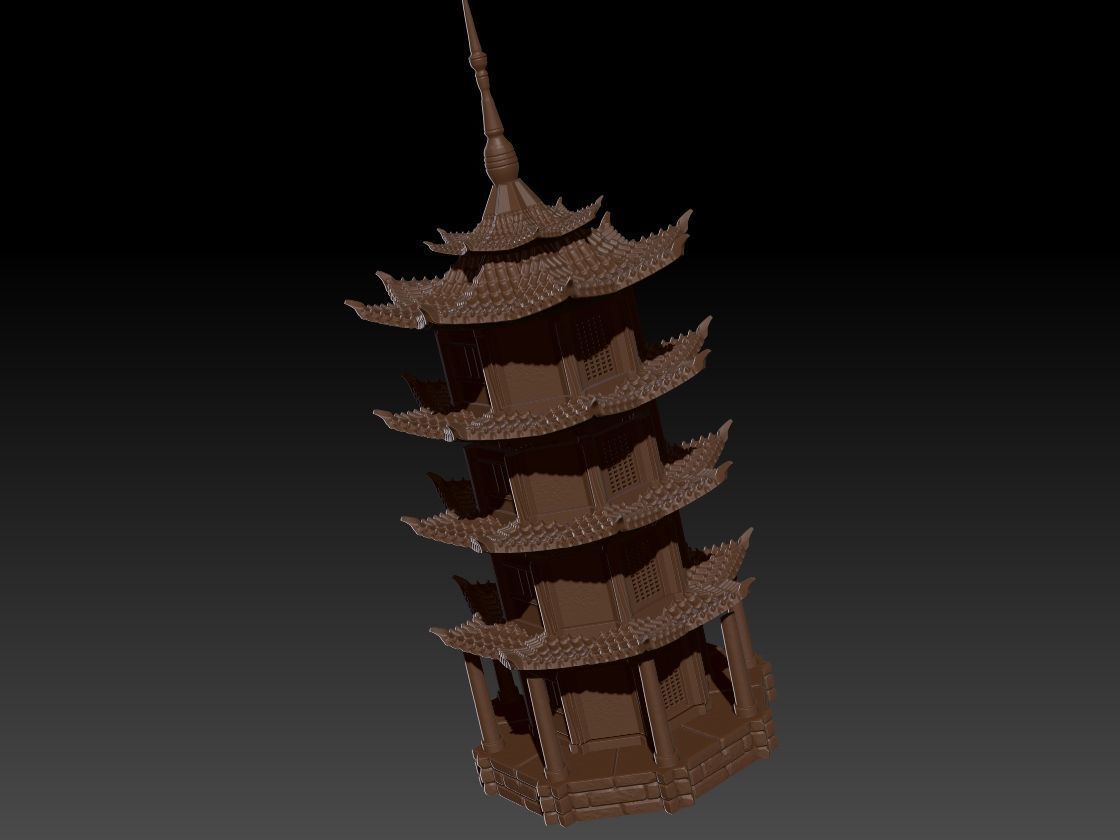 Chinese Pagoda 02 3D print model_1