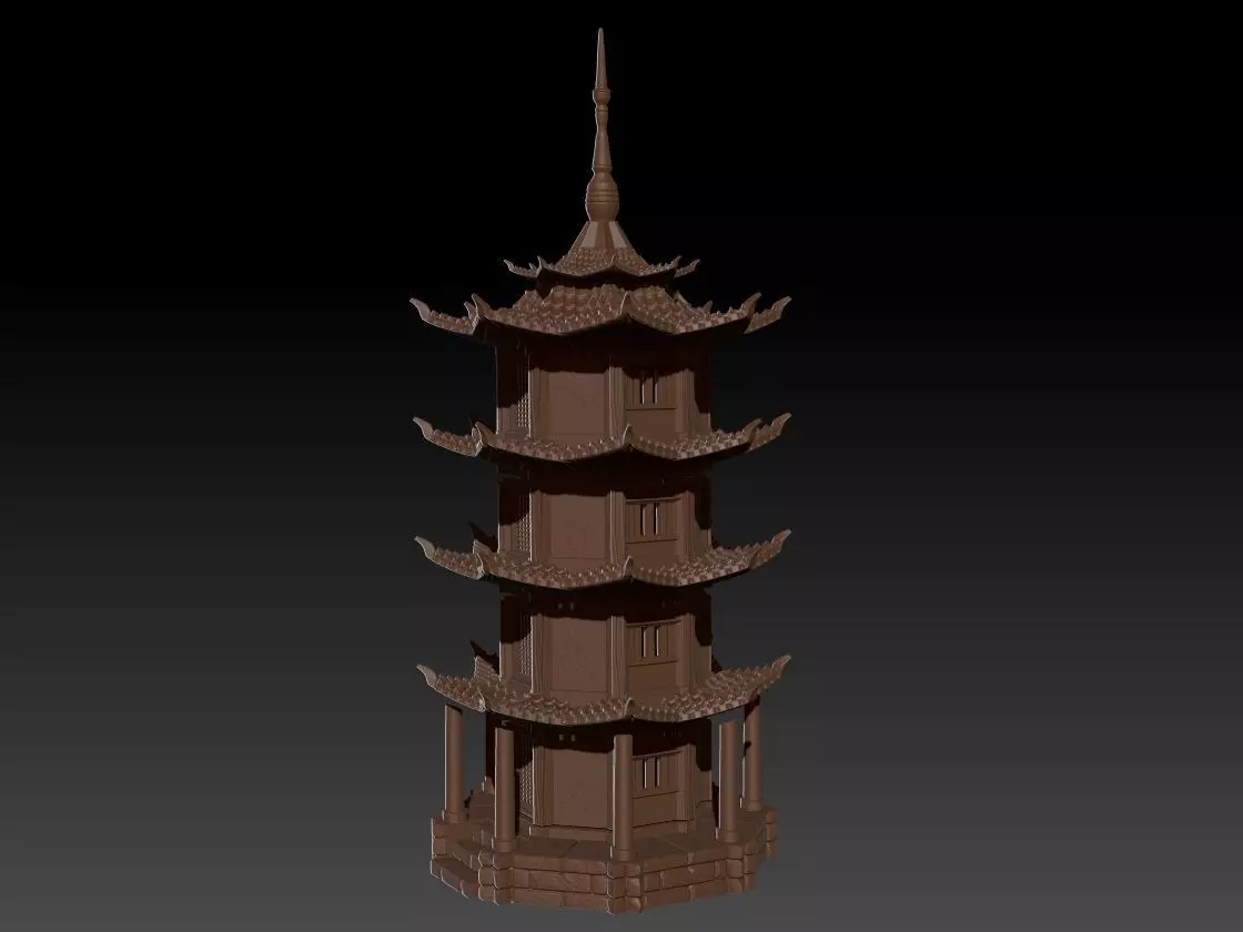 Chinese Pagoda 02 3D print model_0