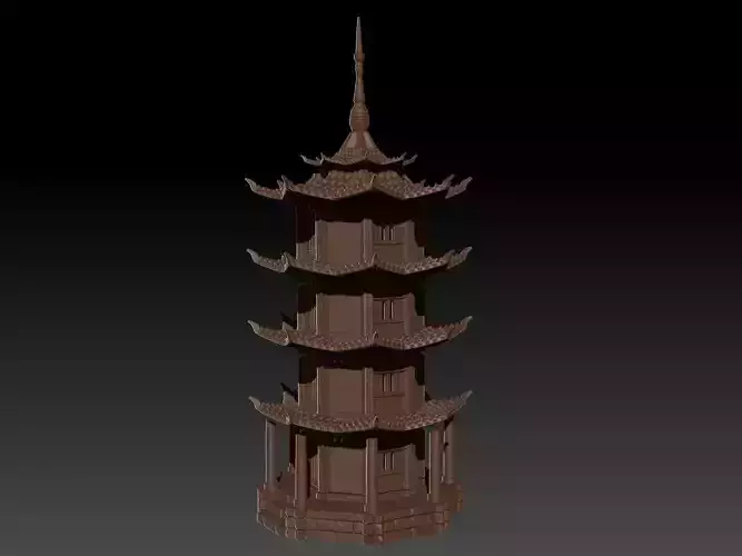 Chinese Pagoda 02 3D print model