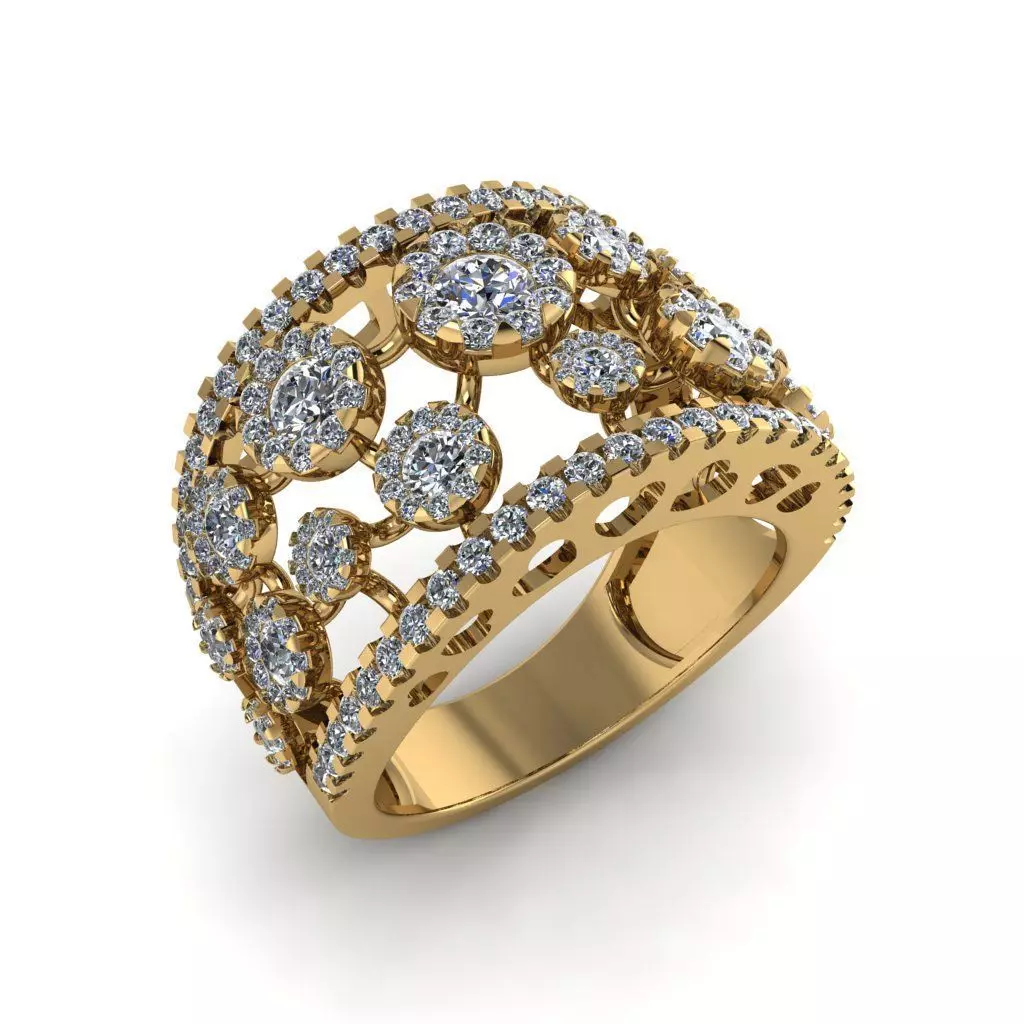 Jewelry 3D Models with render and 3dm stl -R-12 3D print model_0