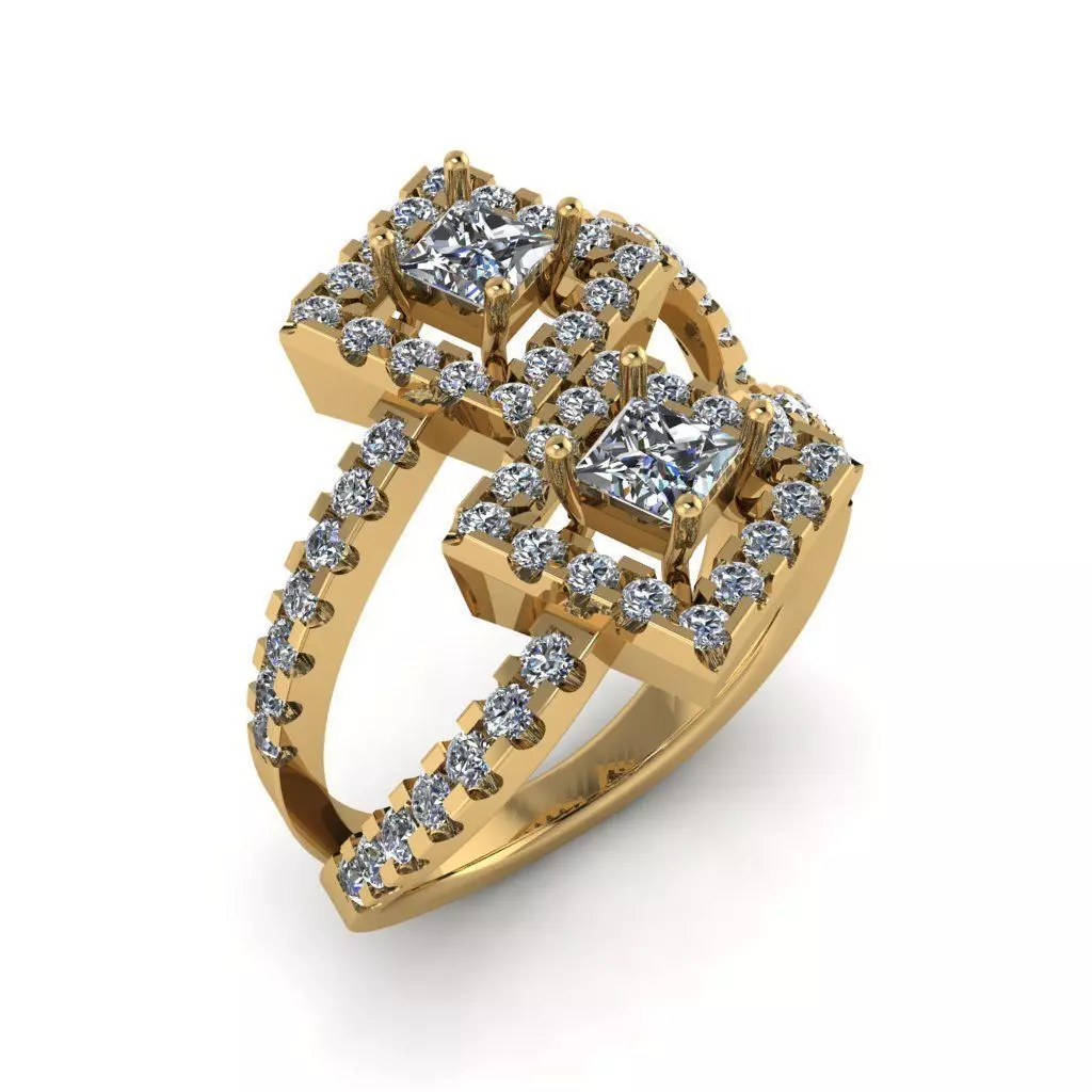 Jewelry 3D Models with render and 3dm stl -R-13 3D print model_0