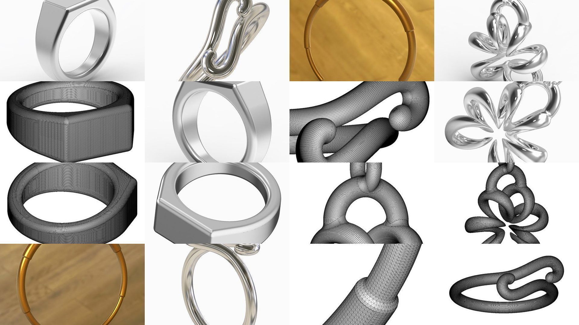 EXQUISITE FASHION JEWELRY PACK 3D Model Collection_1