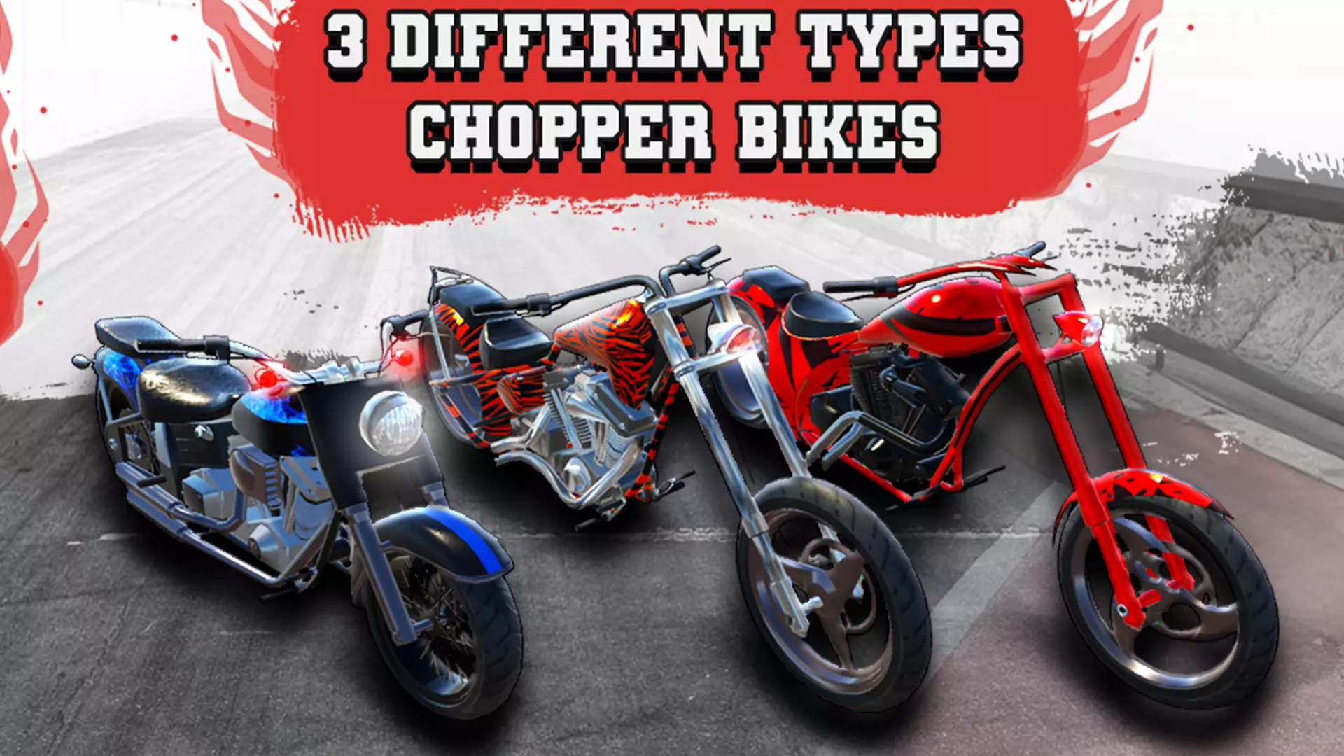 Motorcycle Pack - Chopper Bikes -1 Low-poly 3D model