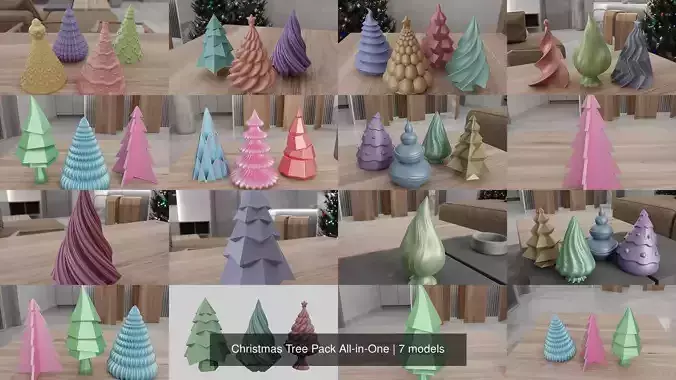 Christmas Tree Pack All-in-One 3D Model Collection