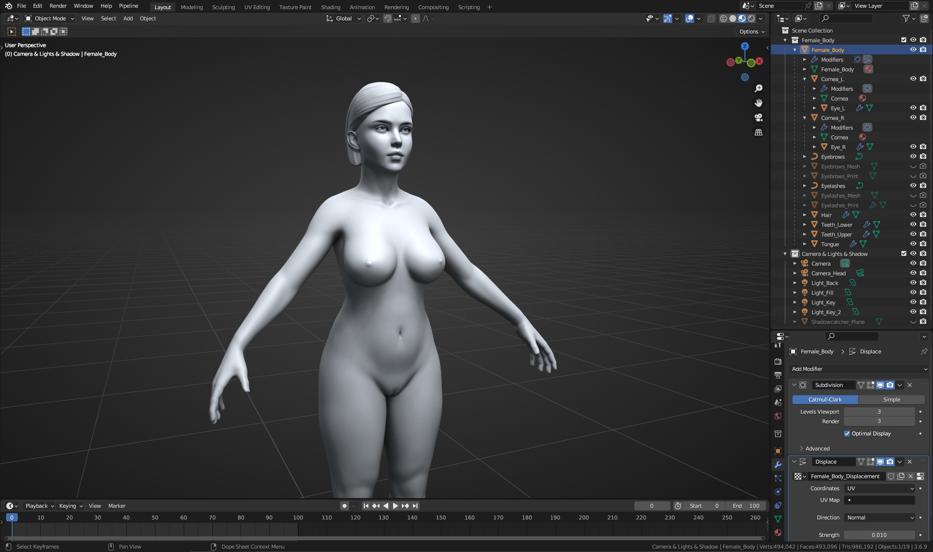 Female Body 3D model_18